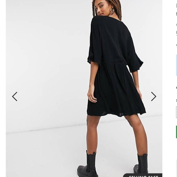 Asos In the Style Black Trapeze Midi Dress Tunic - Picture 4 of 11